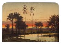 Fortunato Arriola, (American, 1827-1872), South American Landscapes, ca. 1866 (a pair of works)