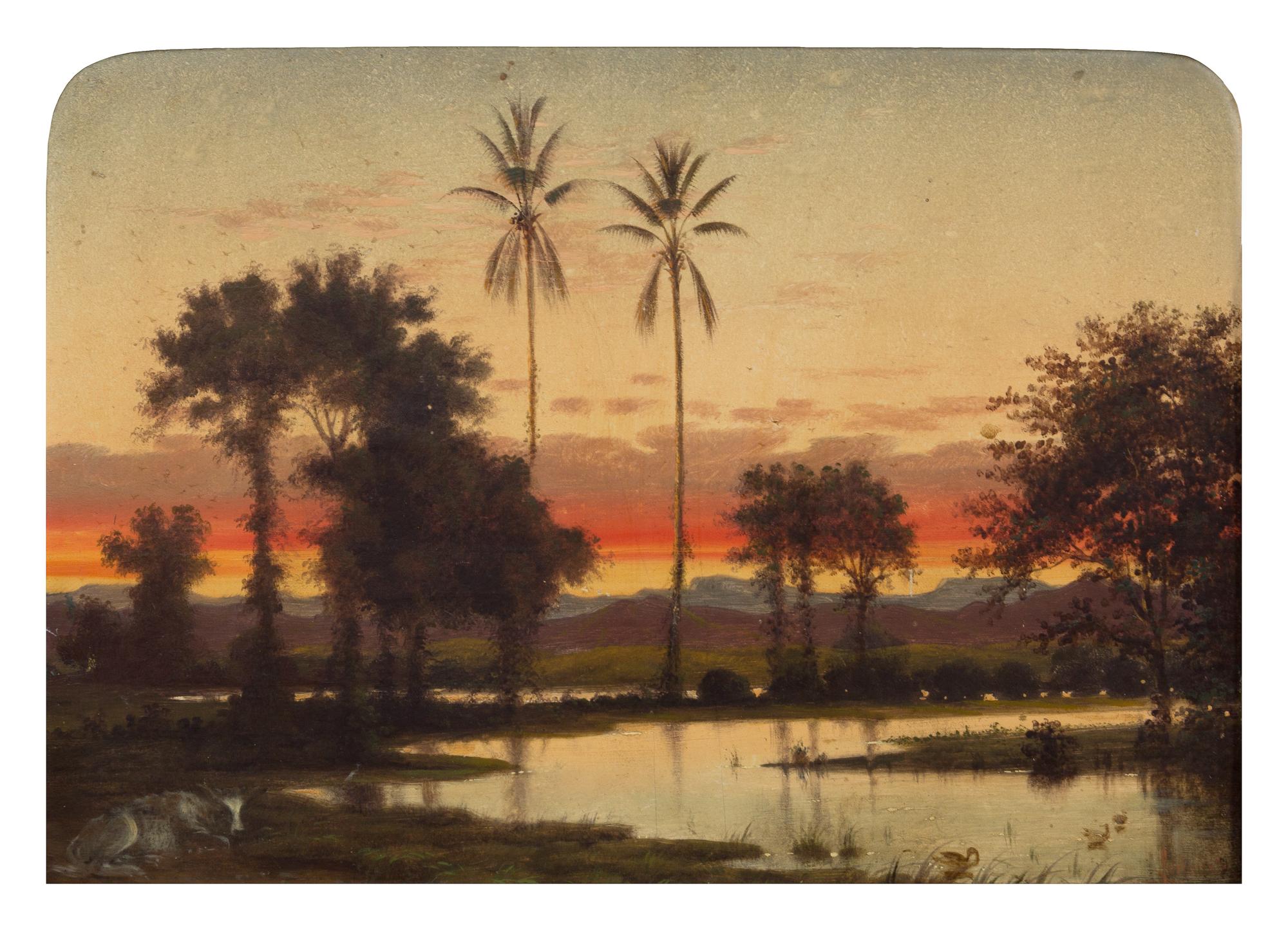 Fortunato Arriola, (American, 1827-1872), South American Landscapes, ca. 1866 (a pair of works)