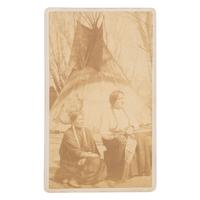 Sitting Bull and His Wife Travoriet at Fort Randall, SD, 1882