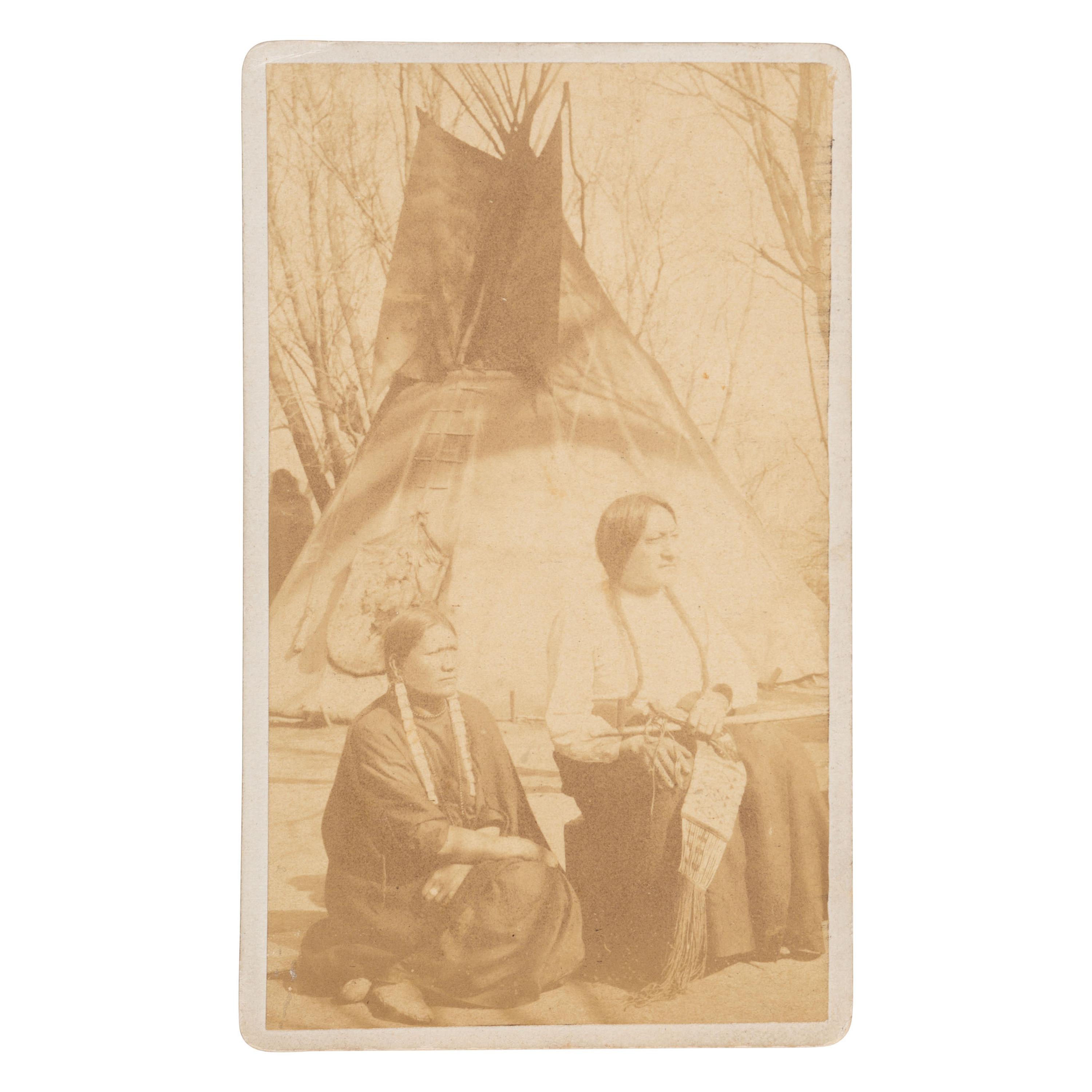 Sitting Bull and His Wife Travoriet at Fort Randall, SD, 1882