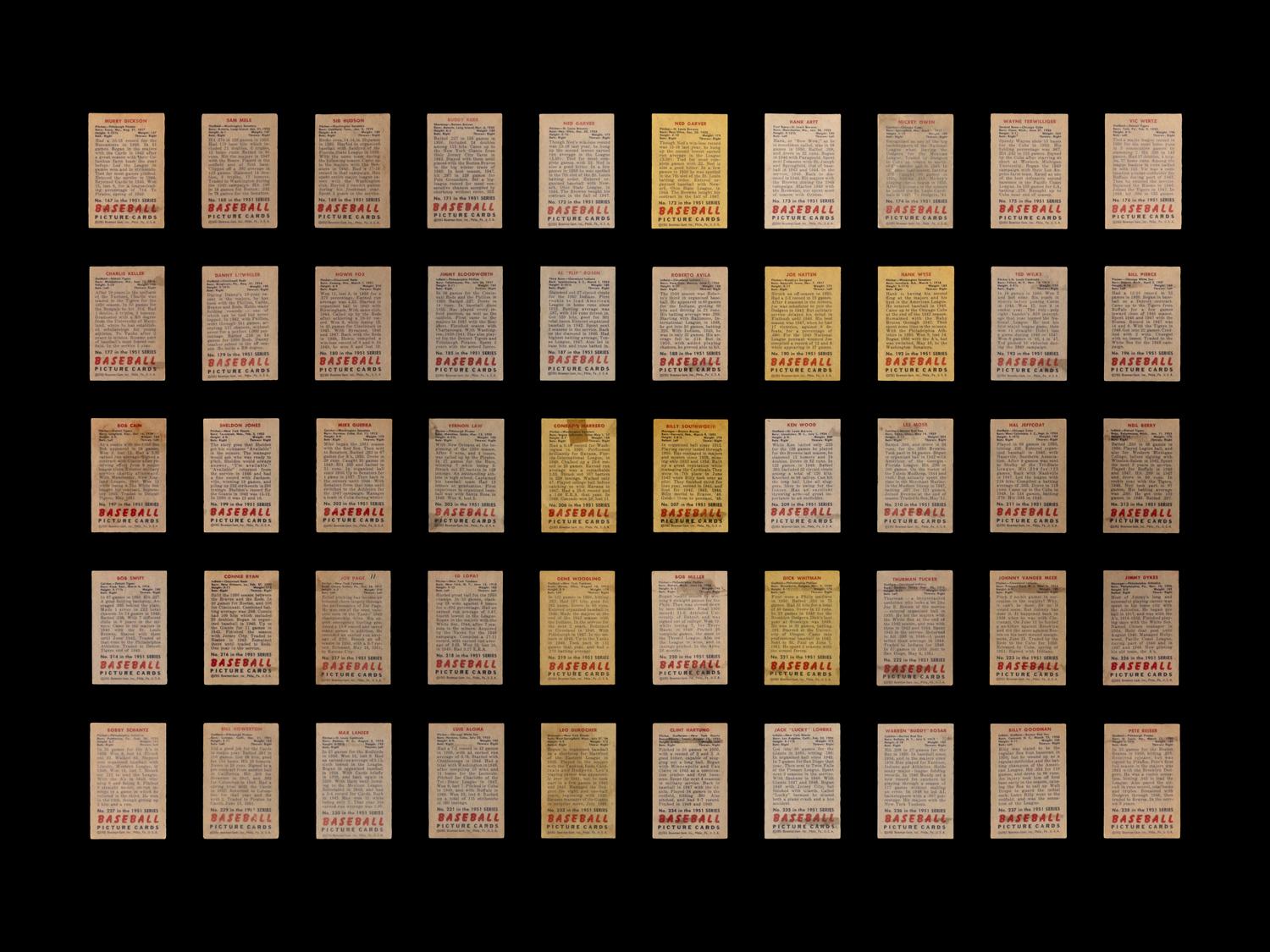A Group of 173 1951 Bowman Baseball Cards