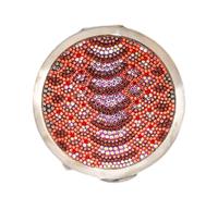 A Judith Leiber Pink Crystal Compact, 3" diameter.