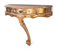 A Rococo Style Painted Console Shelf