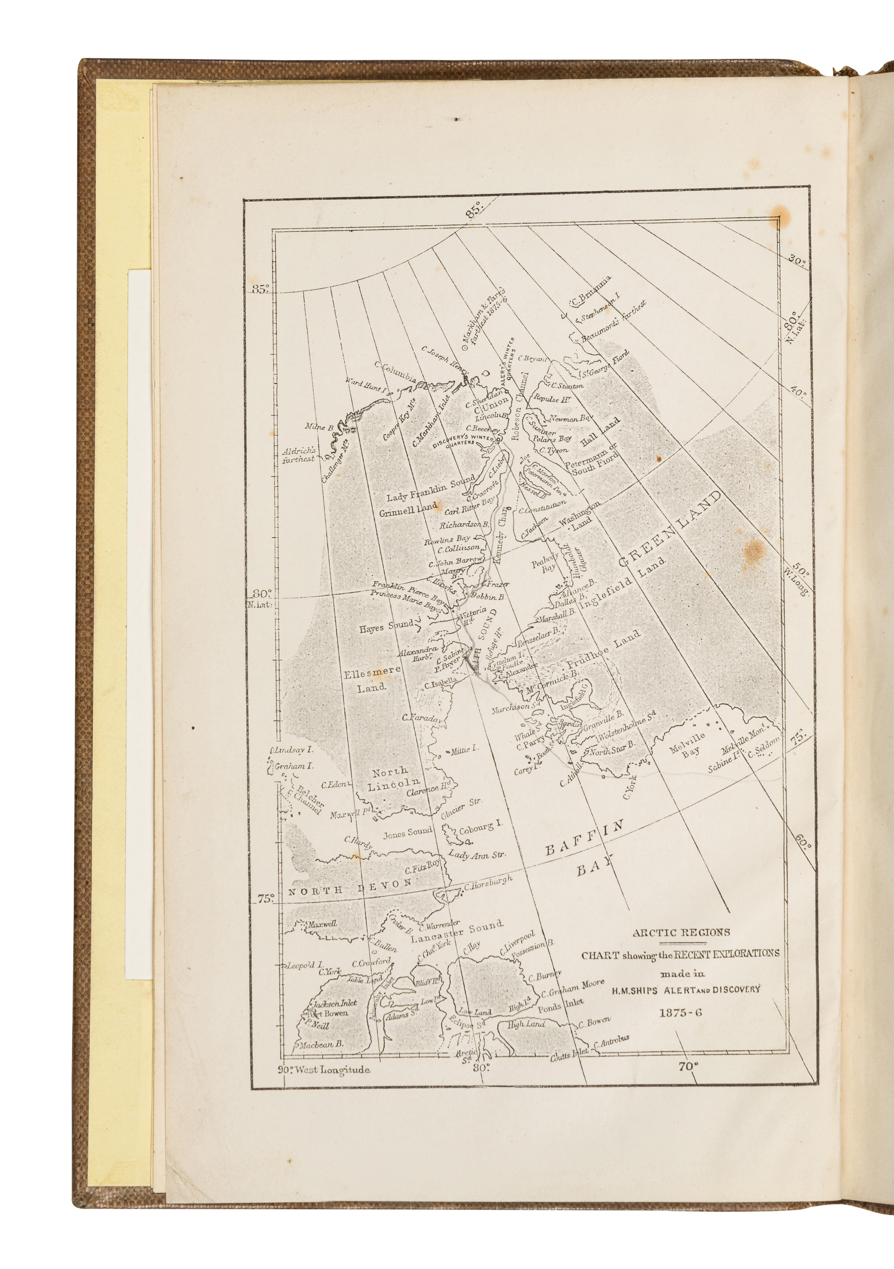 NARES, George (1831-1915). The Official Report of the Recent Arctic Expedition . London: John Murray, 1876.