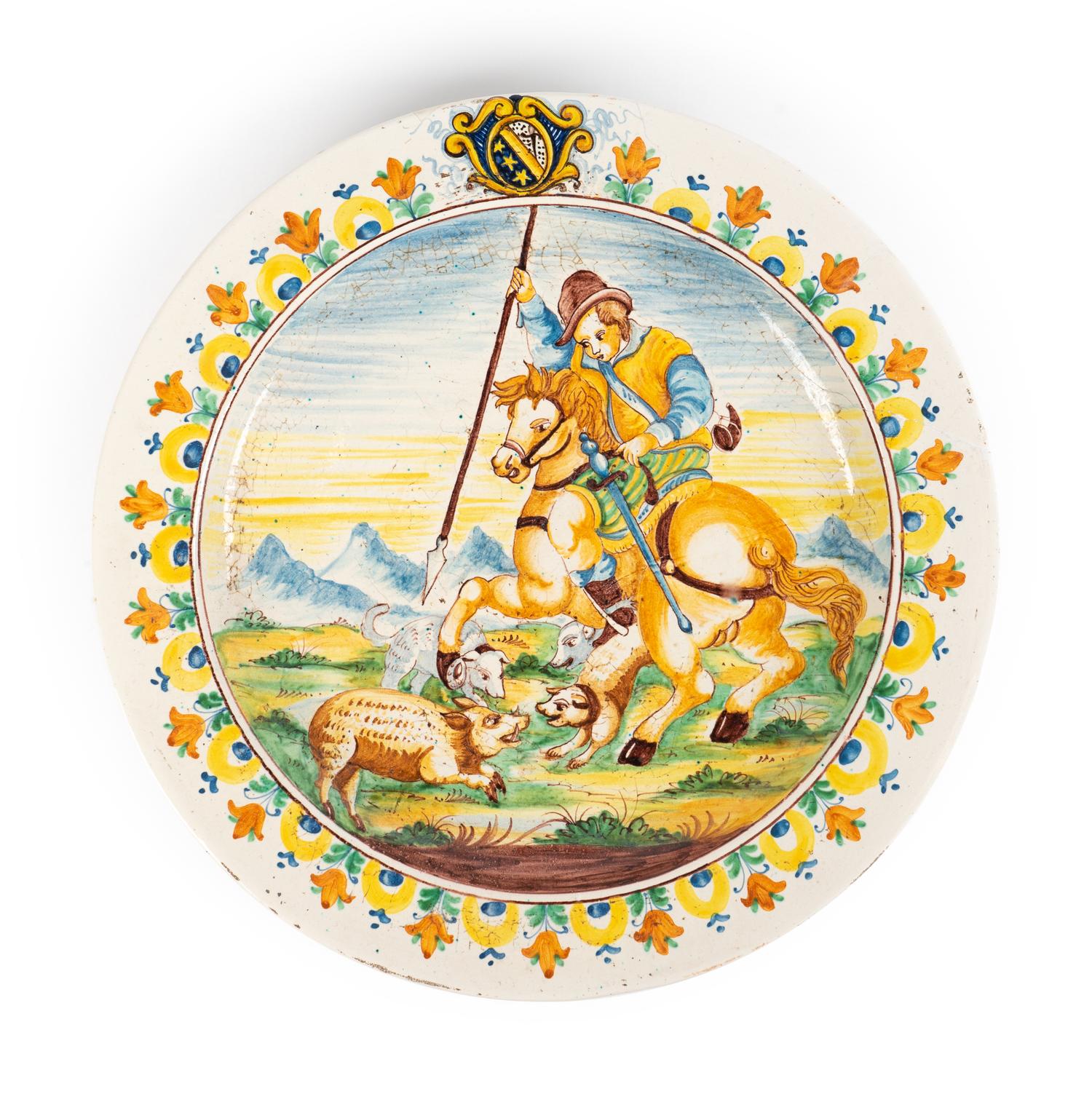 Two Italian Maiolica Chargers — EARLY 20TH CENTURY