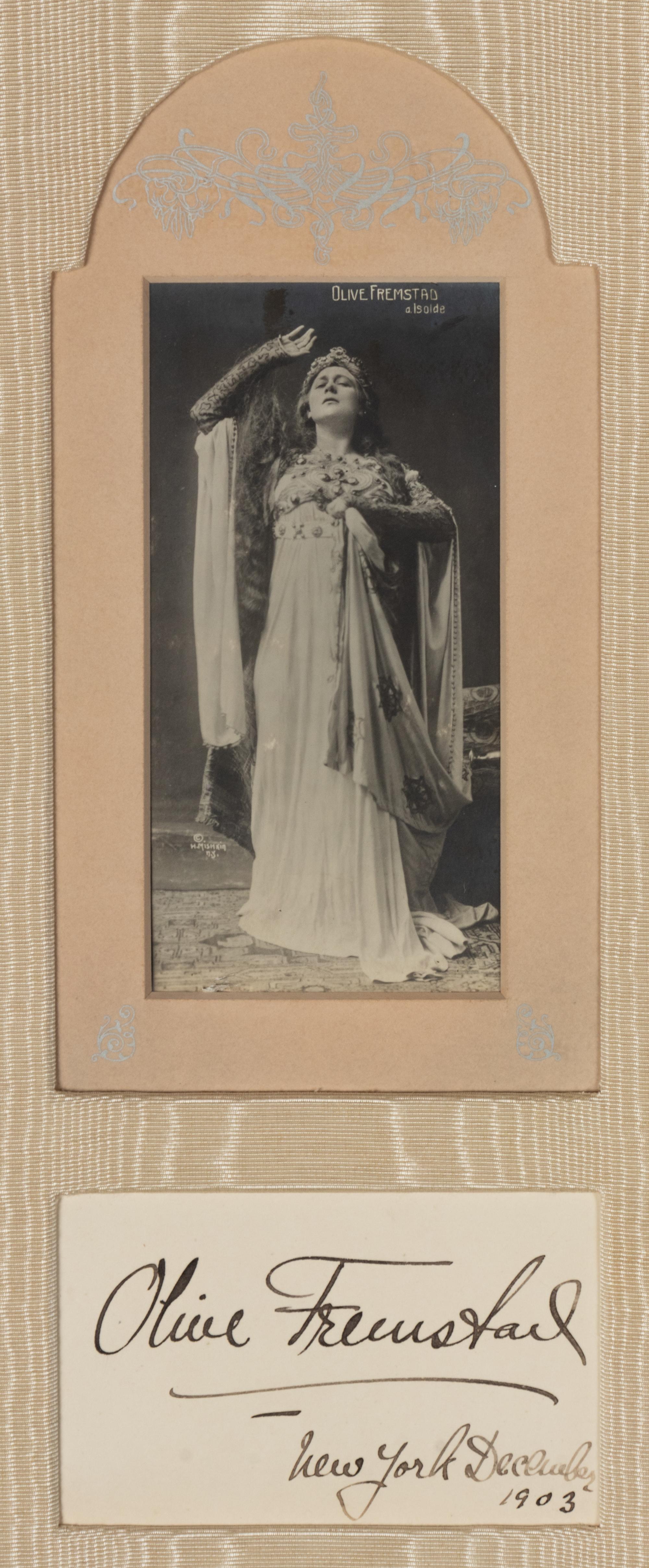 [20TH-CENTURY OPERA SINGERS]. A group of 6 photographs or photographic postcards of opera singers from the 1900s, most signed, comprising images of: