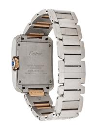 CARTIER, STAINLESS STEEL AND 18K YELLOW GOLD 'TANK ANGLAISE' WATCH