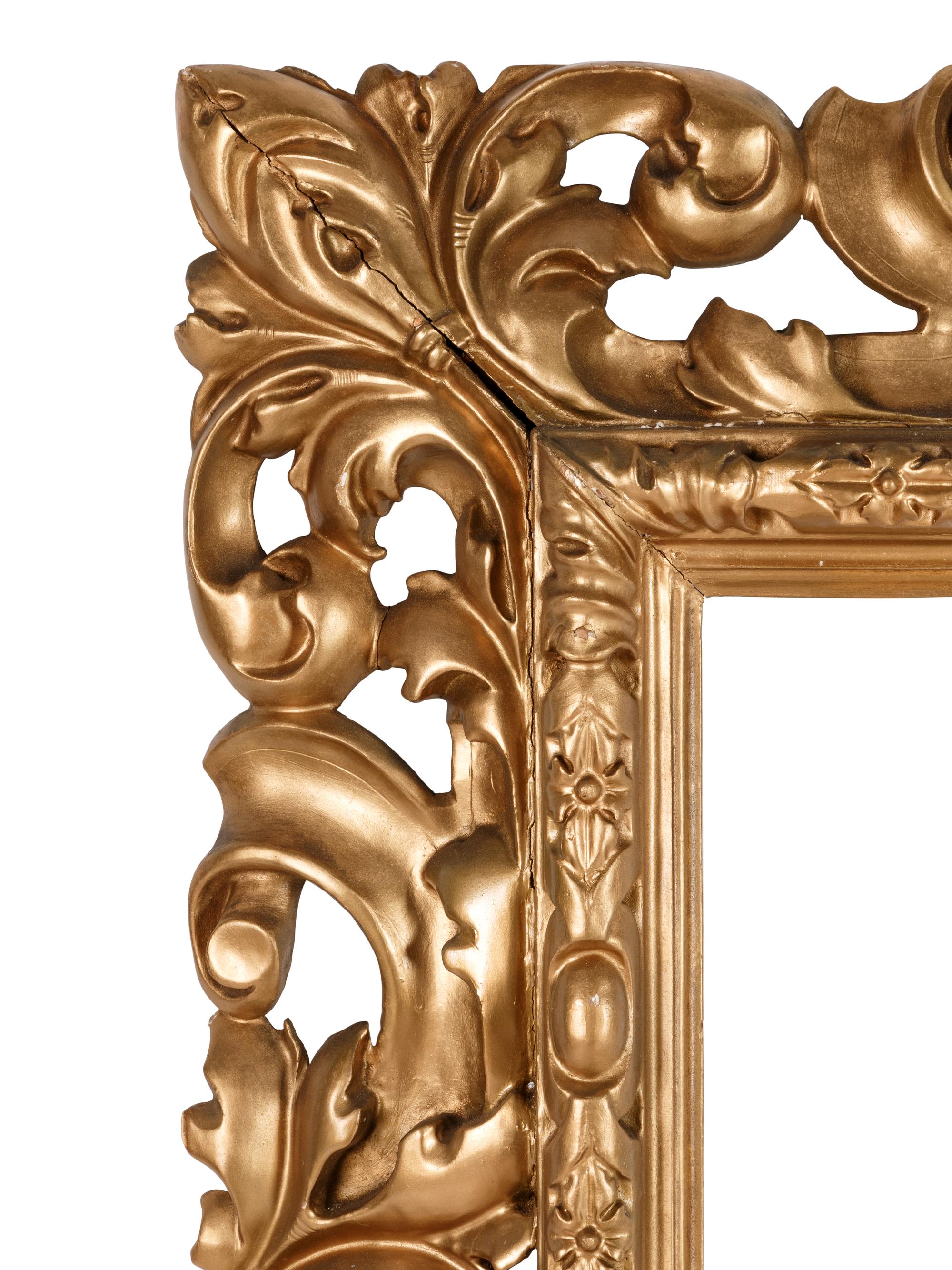 An Italian Baroque Style Giltwood Mirror Frame or Picture Frame