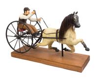 John Cisney, (American, 20th century), Horse and Driver, 1987