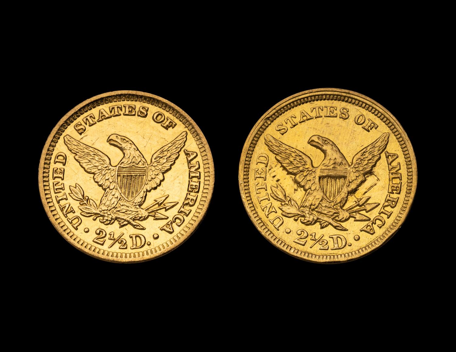 Two Liberty Head $2.50 Gold Coins