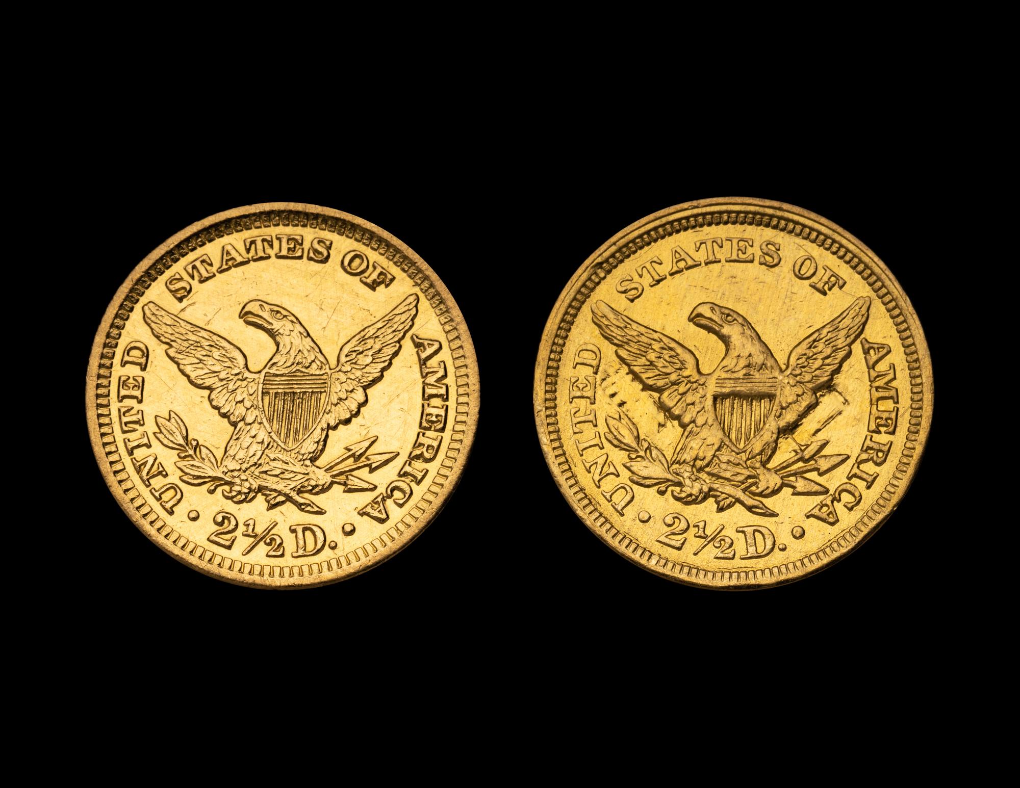 Two Liberty Head $2.50 Gold Coins