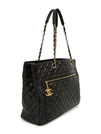 Chanel Quilted Black Leather Tote, 2013