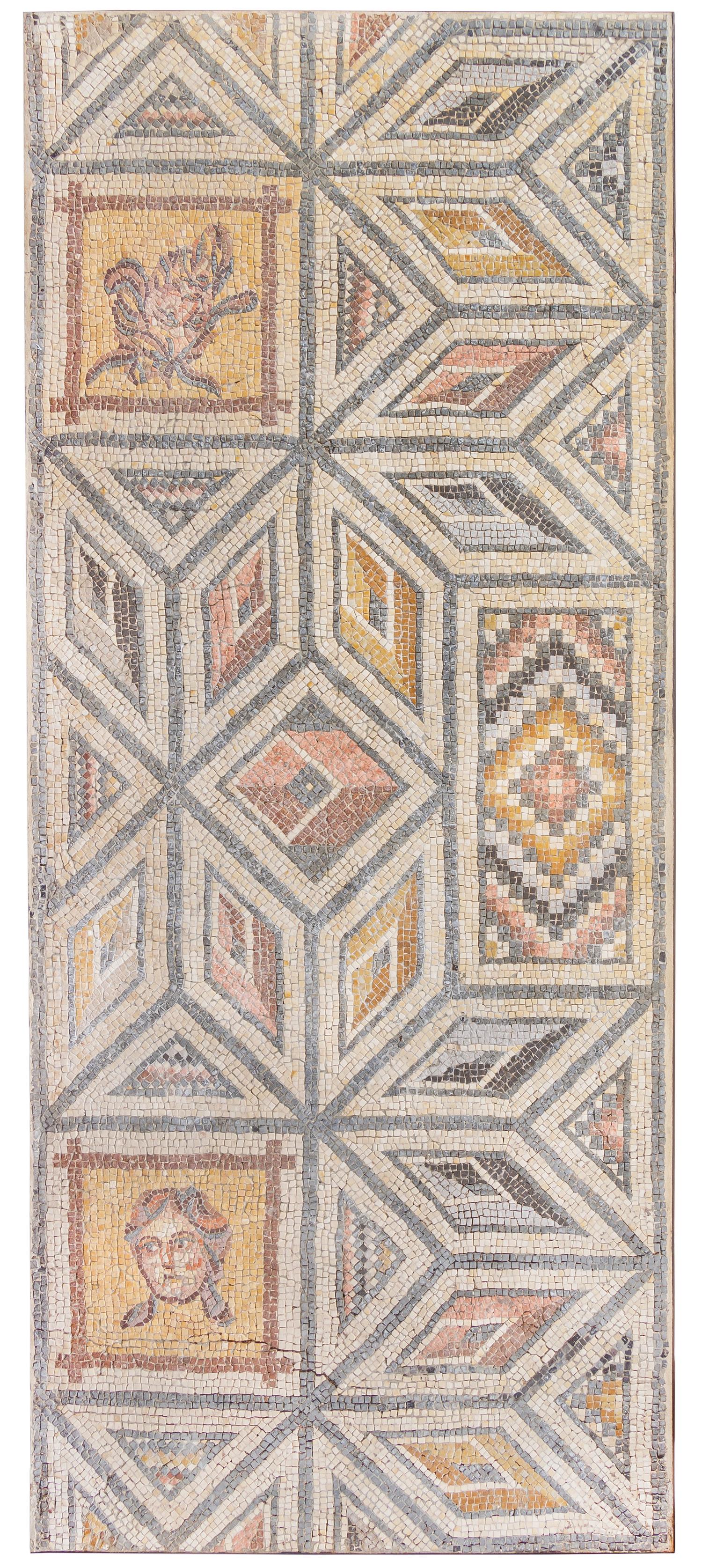 A Roman Marble Mosaic Floor Panel Height 75 1/2 x width 32 inches. — CIRCA EARLY 3RD CENTURY C.E.