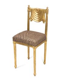 An Italian Neoclassical Style Giltwood Side Chair