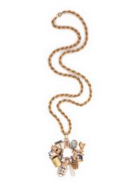 YELLOW GOLD CHARM NECKLACE
