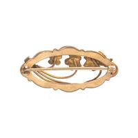 Art Nouveau, Three Enamel and Yellow Gold Brooches