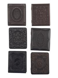 [EARLY PHOTOGRAPHY - CASES & FRAMES]. A group of 20 assorted union cases, most containing images, including: