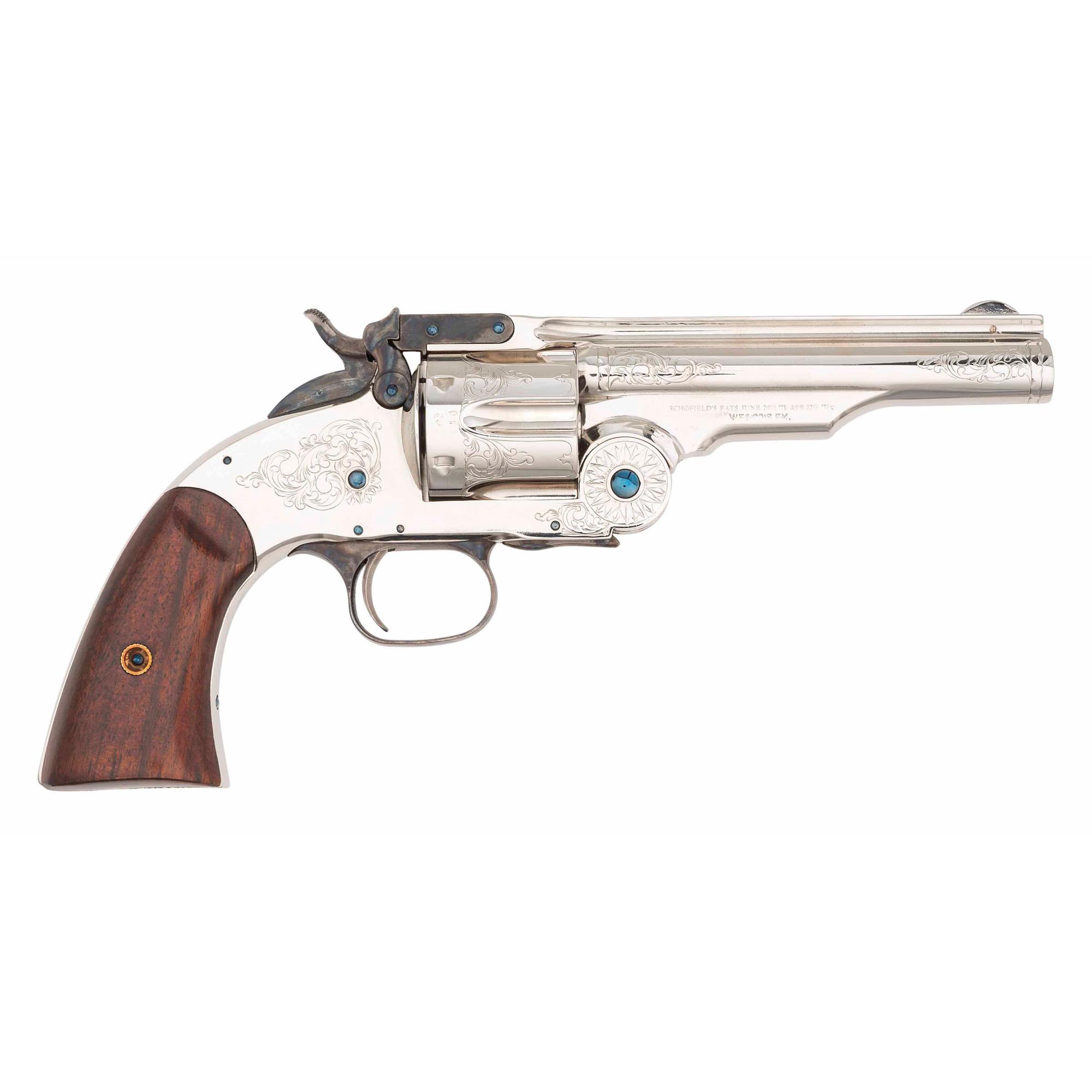 *EMF Replica Plated & Engraved Wells Fargo Schofield Revolver