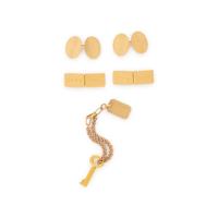 TWO PAIRS OF TIFFANY & CO. CUFFLINKS AND A CHARM