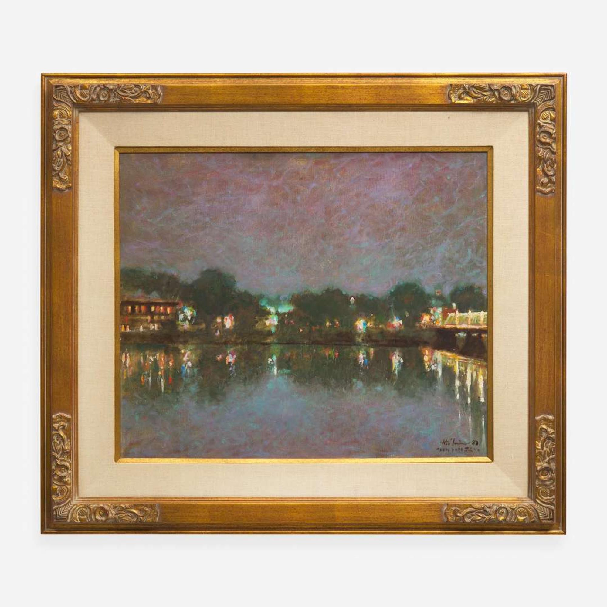 Anthony Michael Autorino (American, 1937–2015) New Hope Bridge at Night