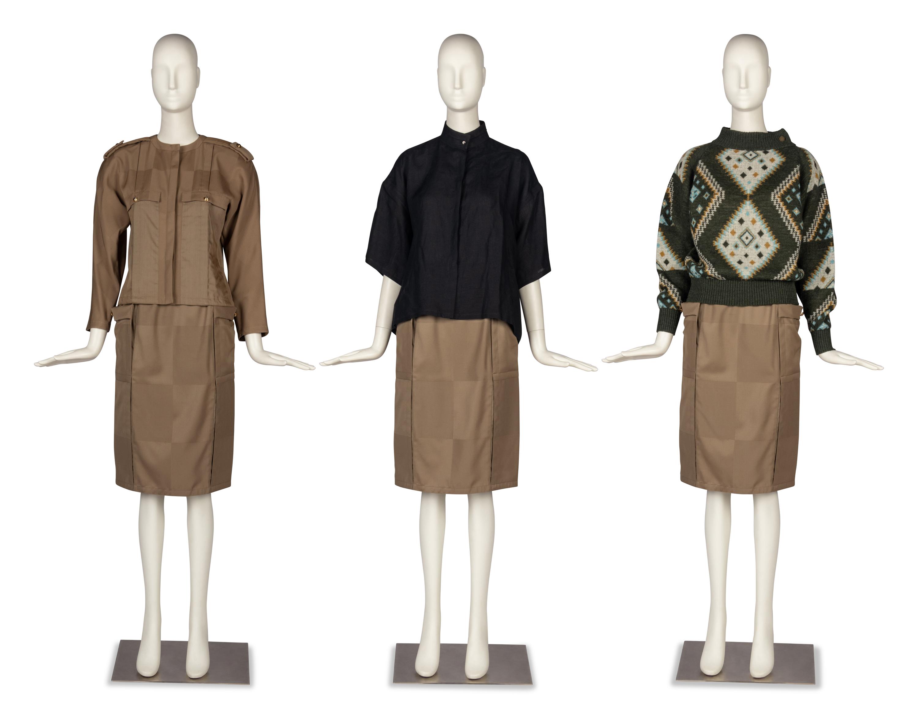 One Gianni Versace Ensemble and Two Tops