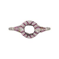 ANTIQUE, DIAMOND AND RUBY BROOCH