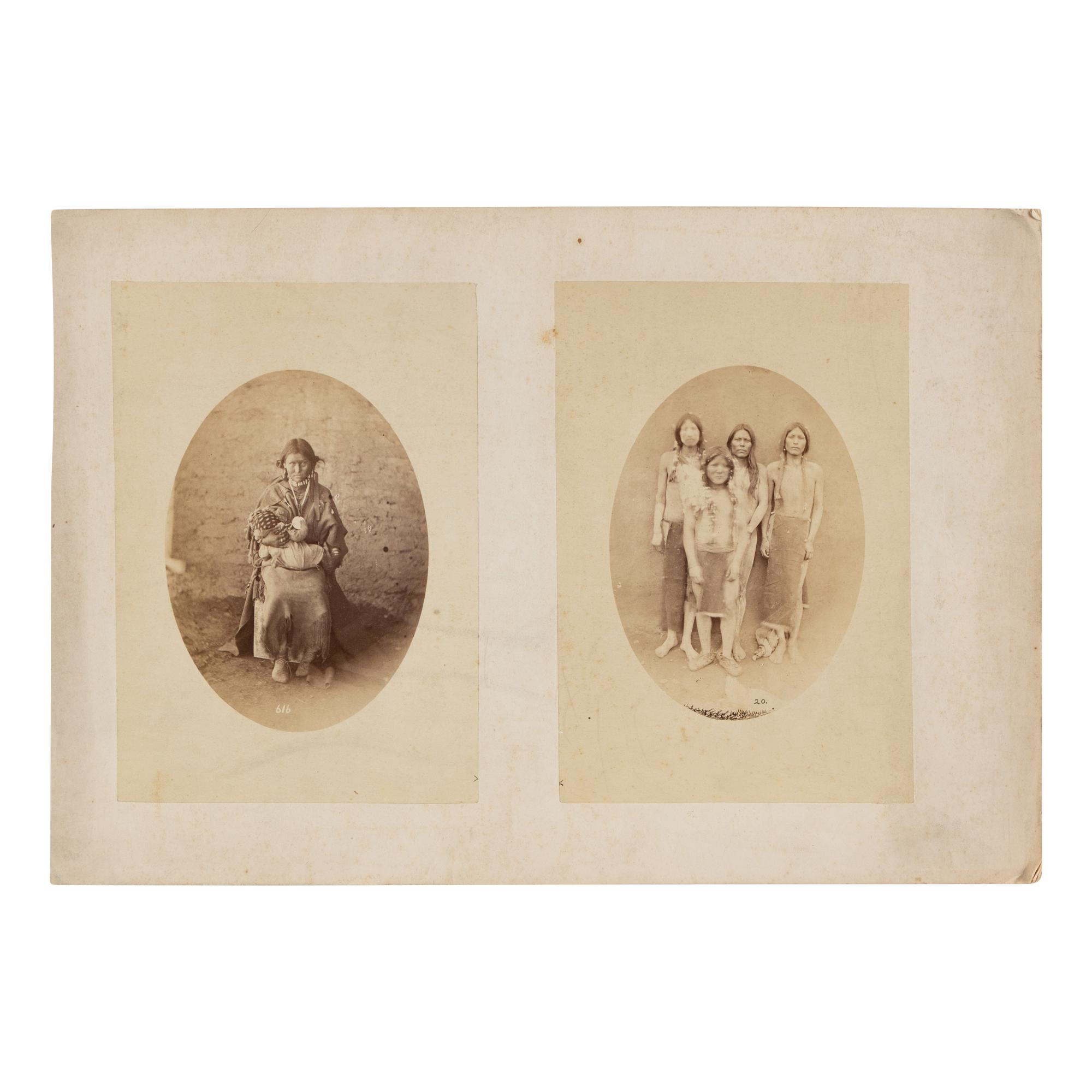 Photograph of Mother and Child at Taos Pueblo, Including a Portrait by Orloff R. Westmann ca 1870