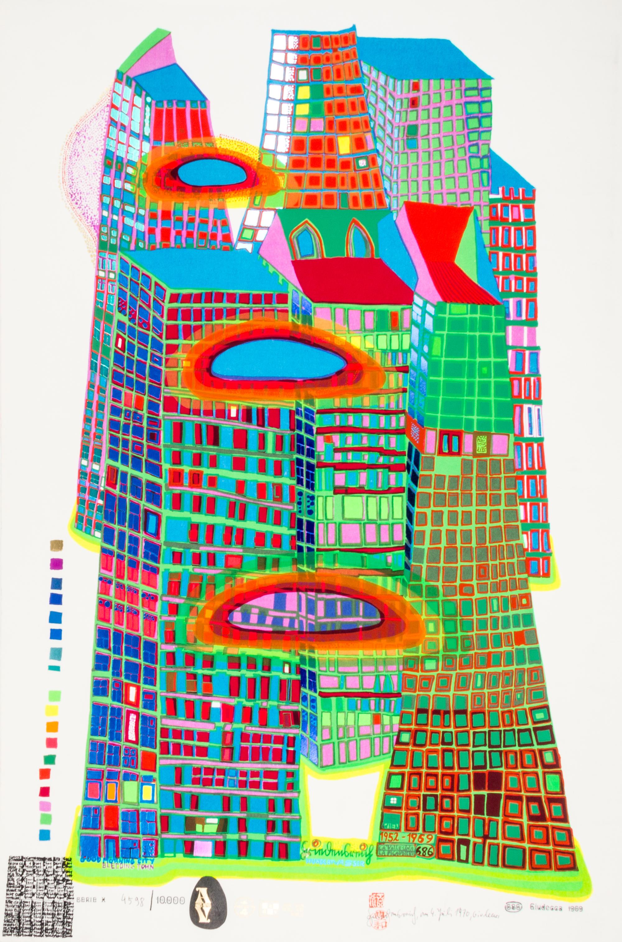 Friedensreich Hundertwasser, (Austrian, 1928-2000), Good Morning City, 1969