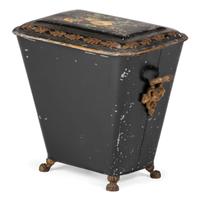 A Victorian Tole Painted Coal Scuttle