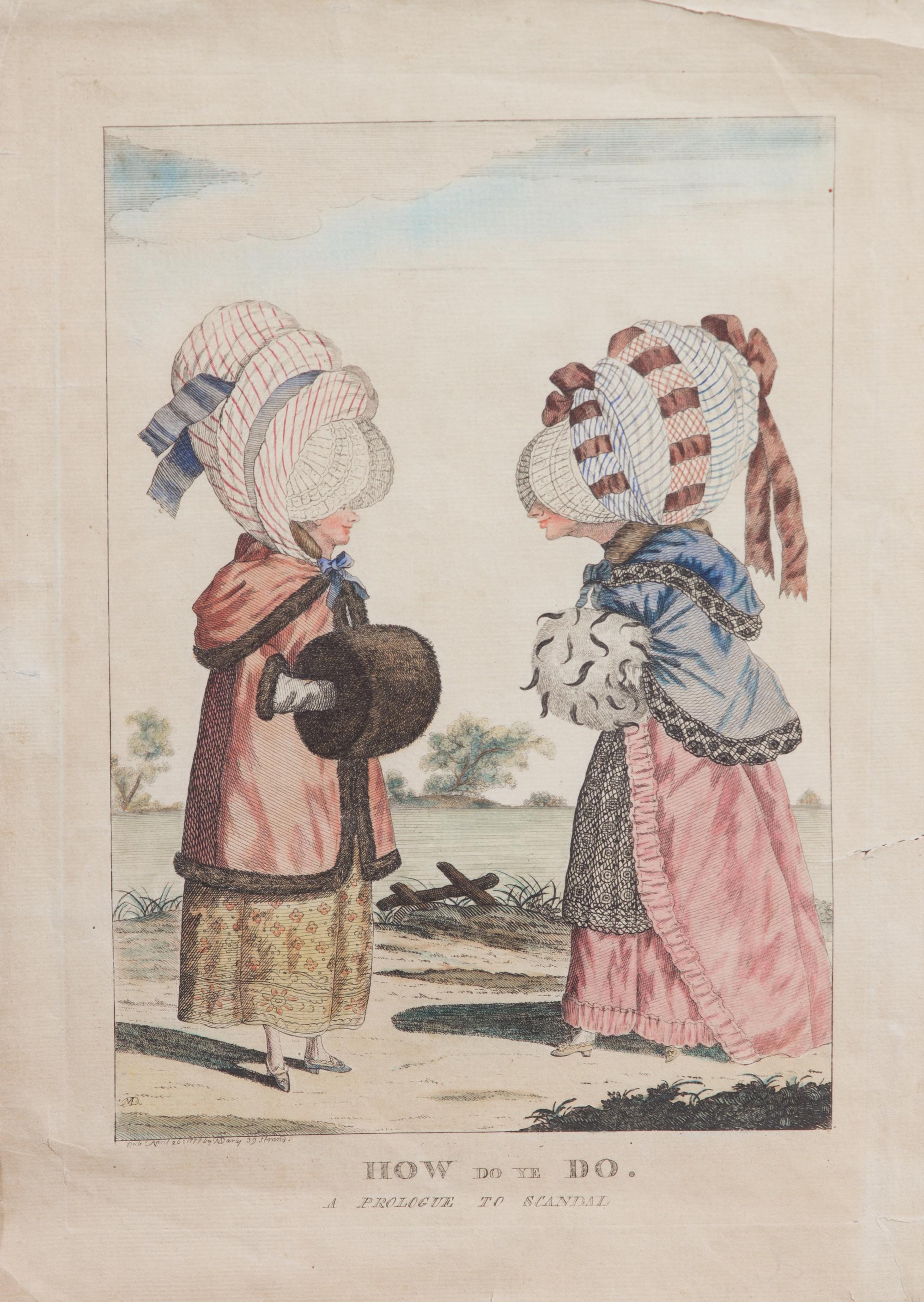 An English Hand-Colored Engraving Framed 16 x 11 inches. — 19TH CENTURY