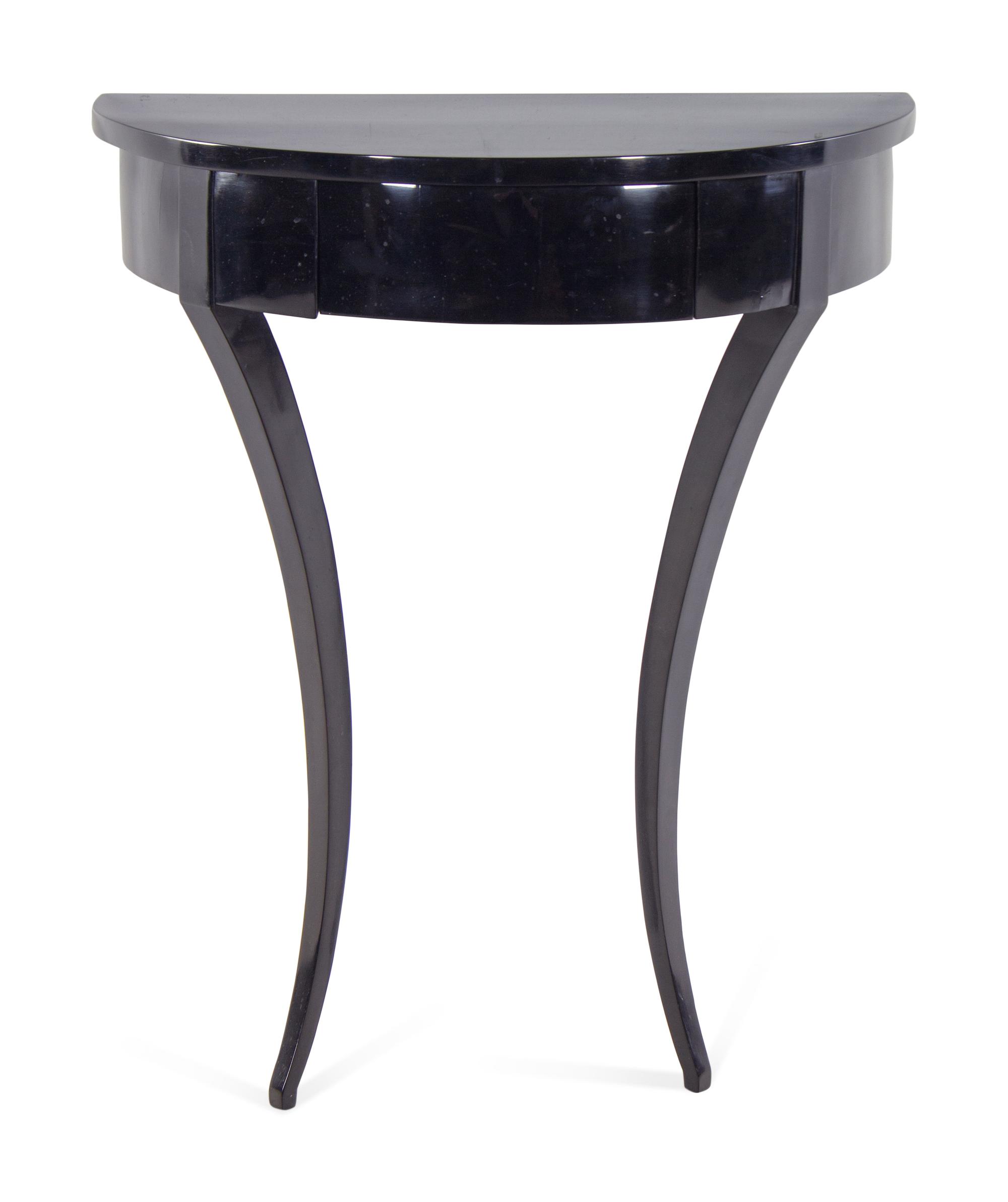 A Biedermeier Ebonized Console Table