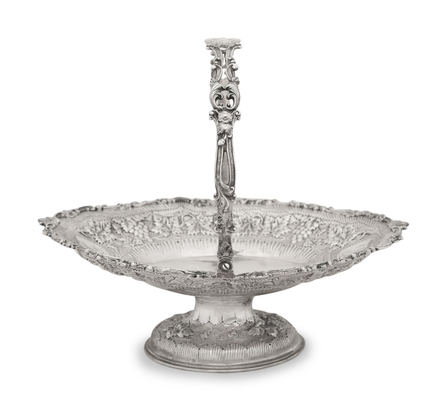 A Tiffany and Co. Silver Footed Basket