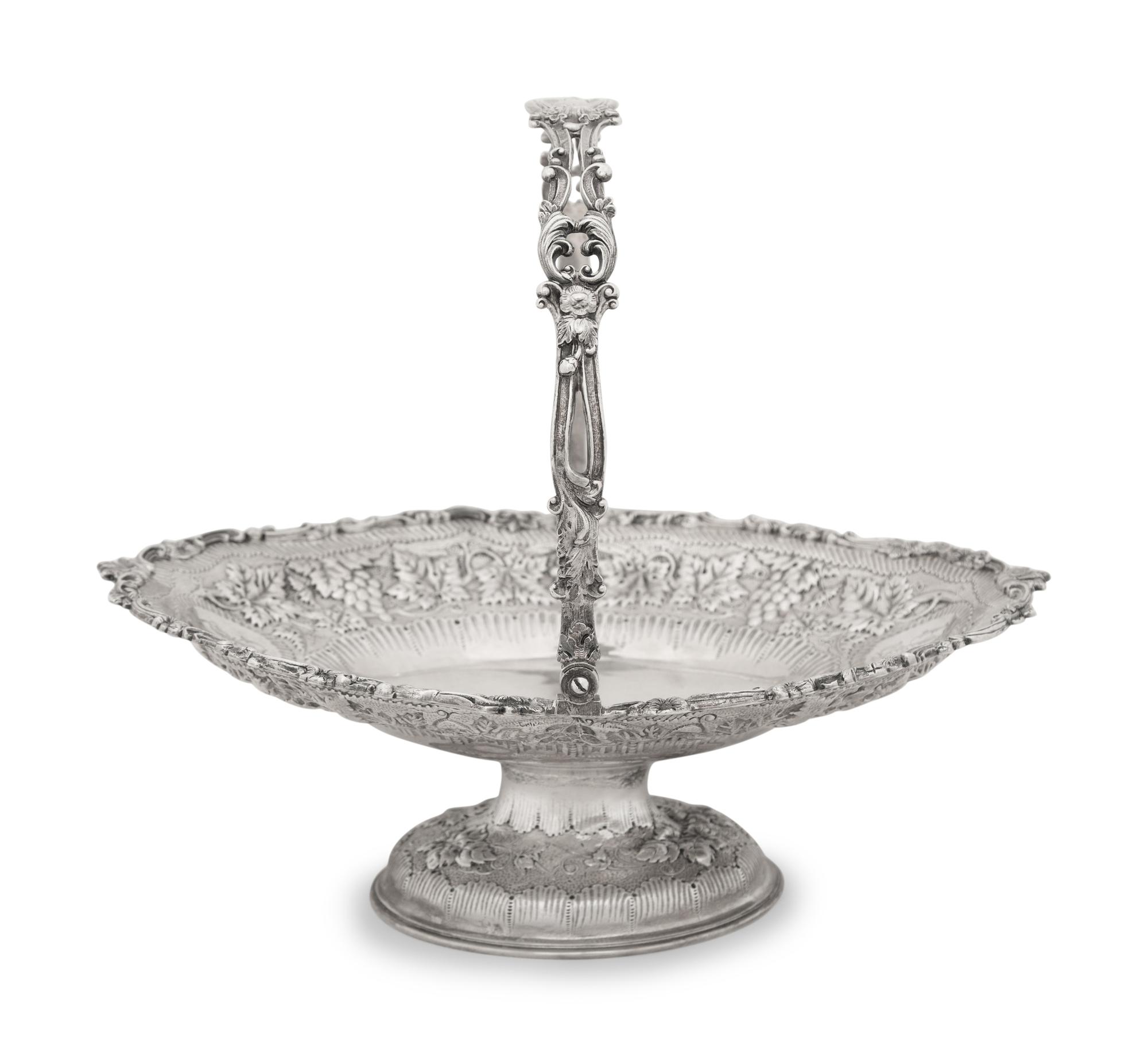 A Tiffany and Co. Silver Footed Basket