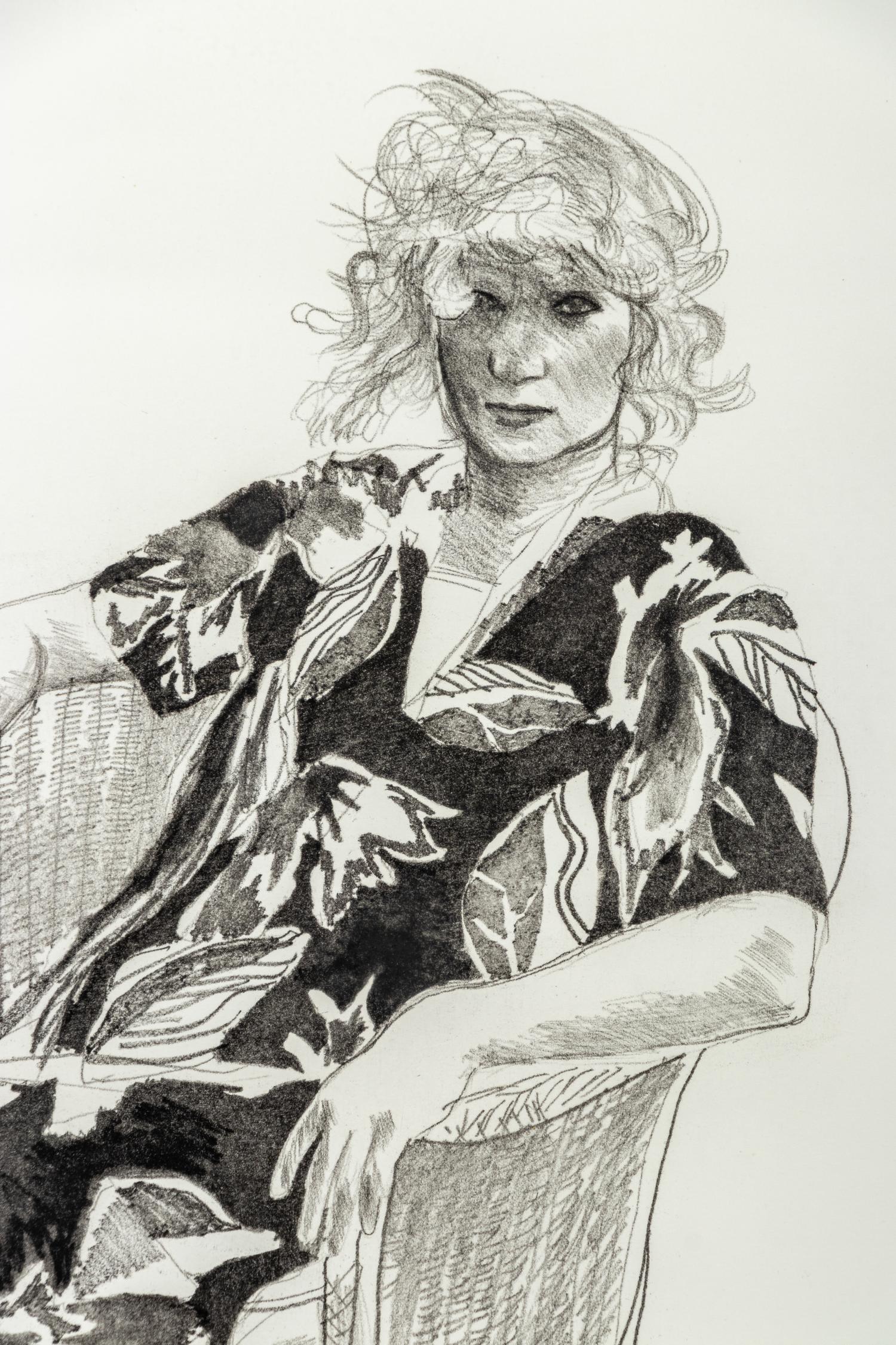 Celia in a Wicker Chair