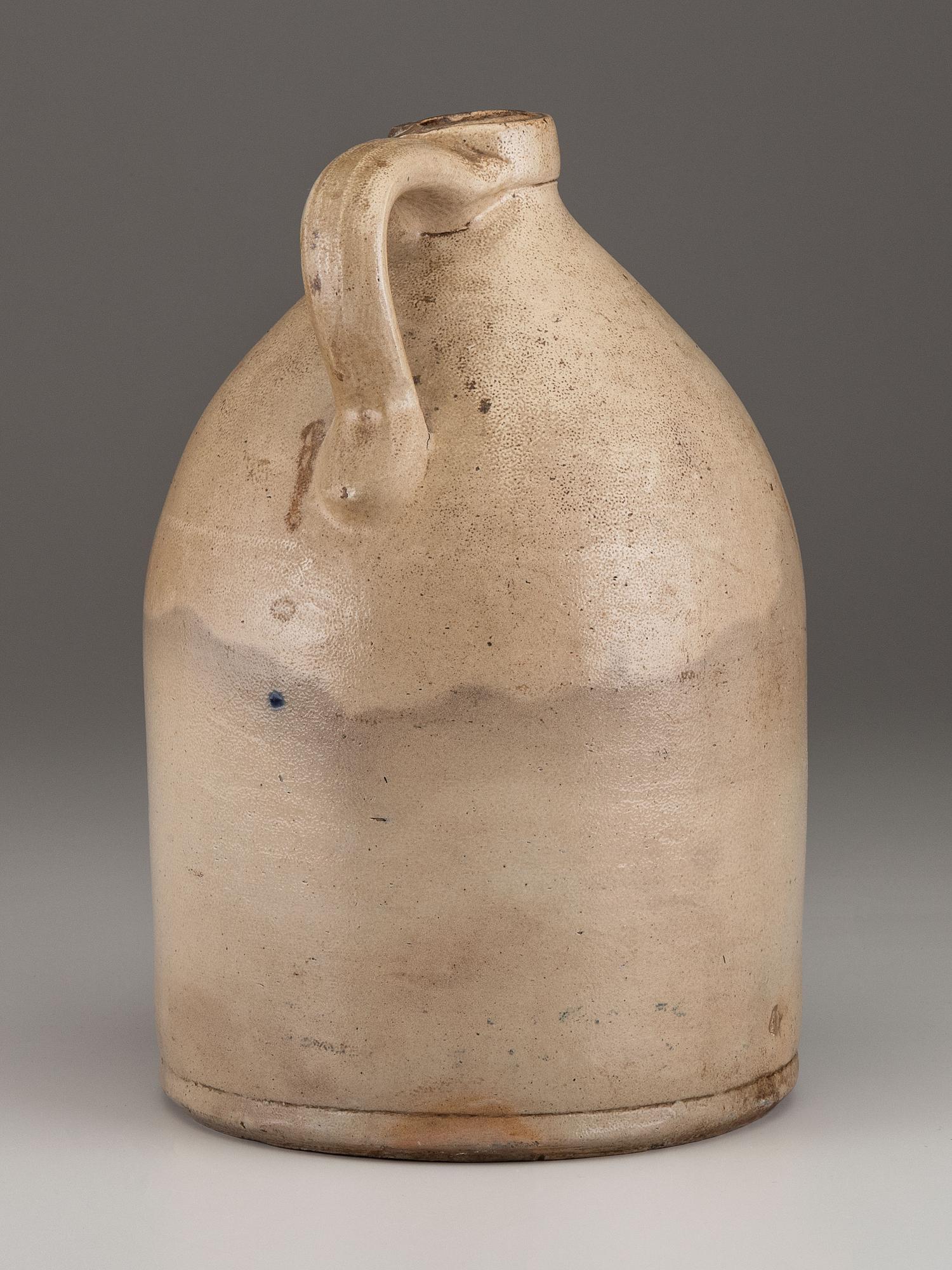 A J and E Norton Cobalt Decorated Stoneware Three-Gallon Jug