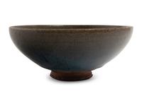 A Chinese Jun Glazed Stoneware Conical Bowl