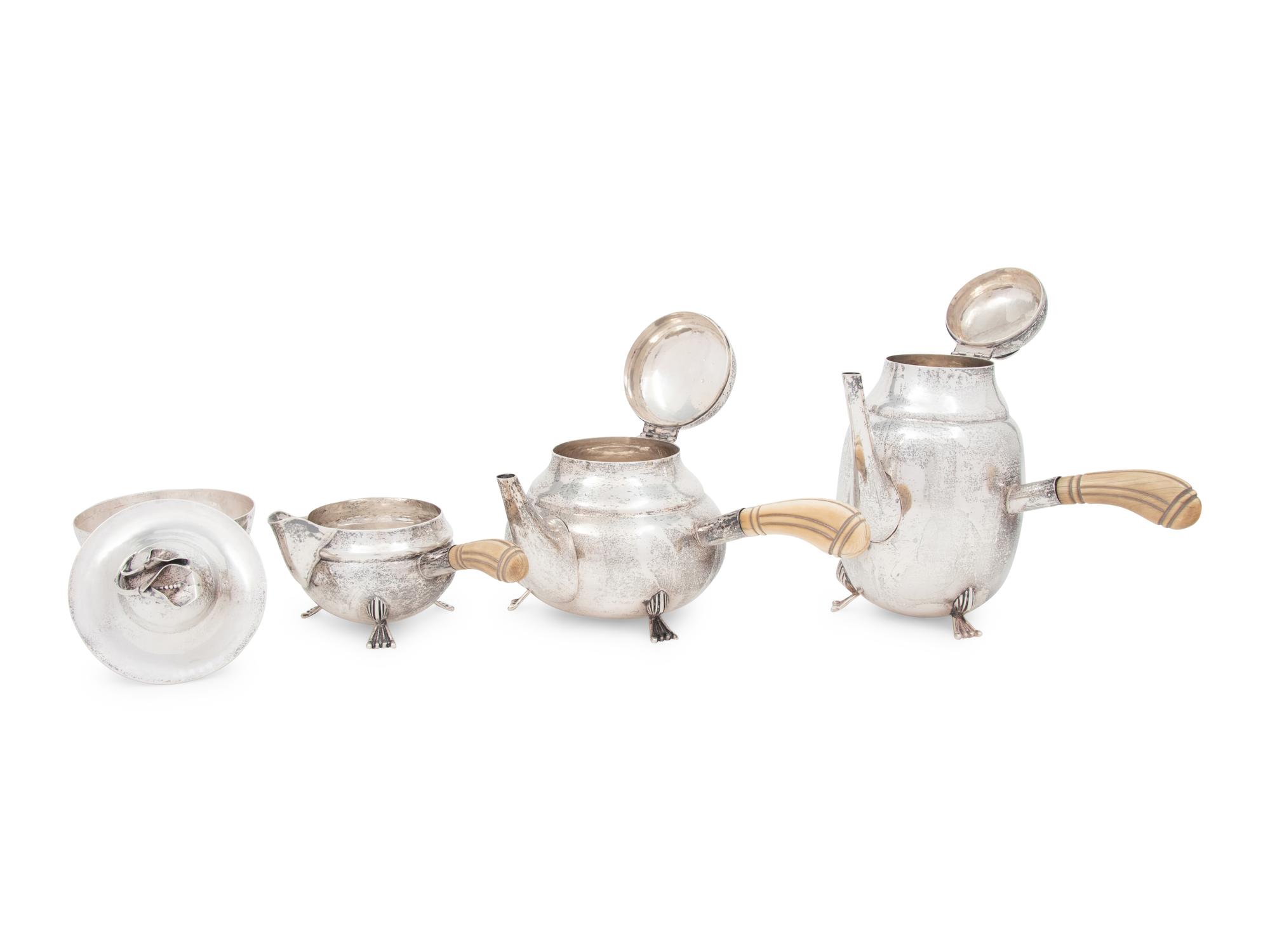 An American Five-Piece Silver Tea and Coffee Set