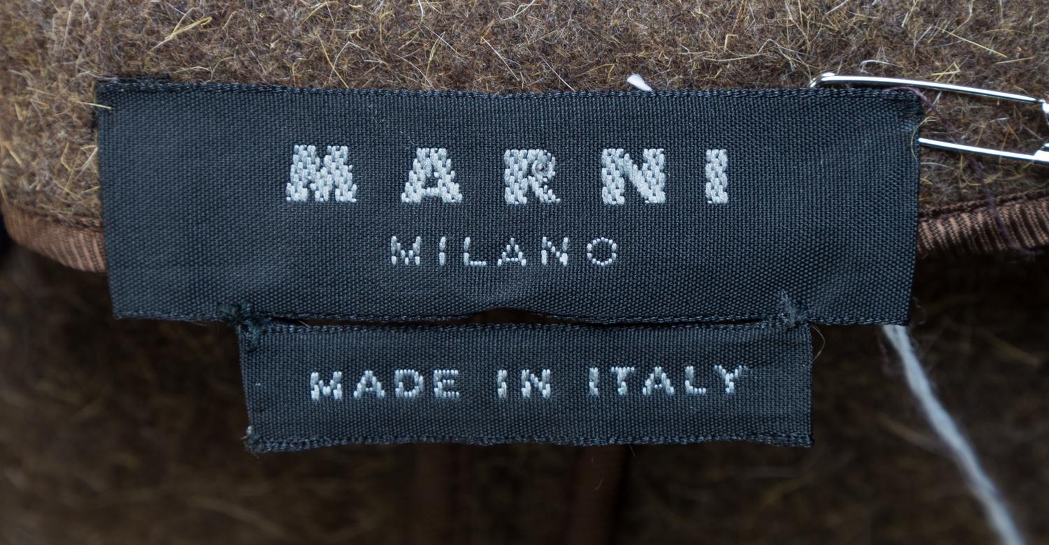 A Marni Heather Brown Cashmere Coat, Size 42.