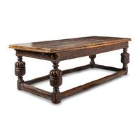 A Jacobean Carved Oak Refectory Table