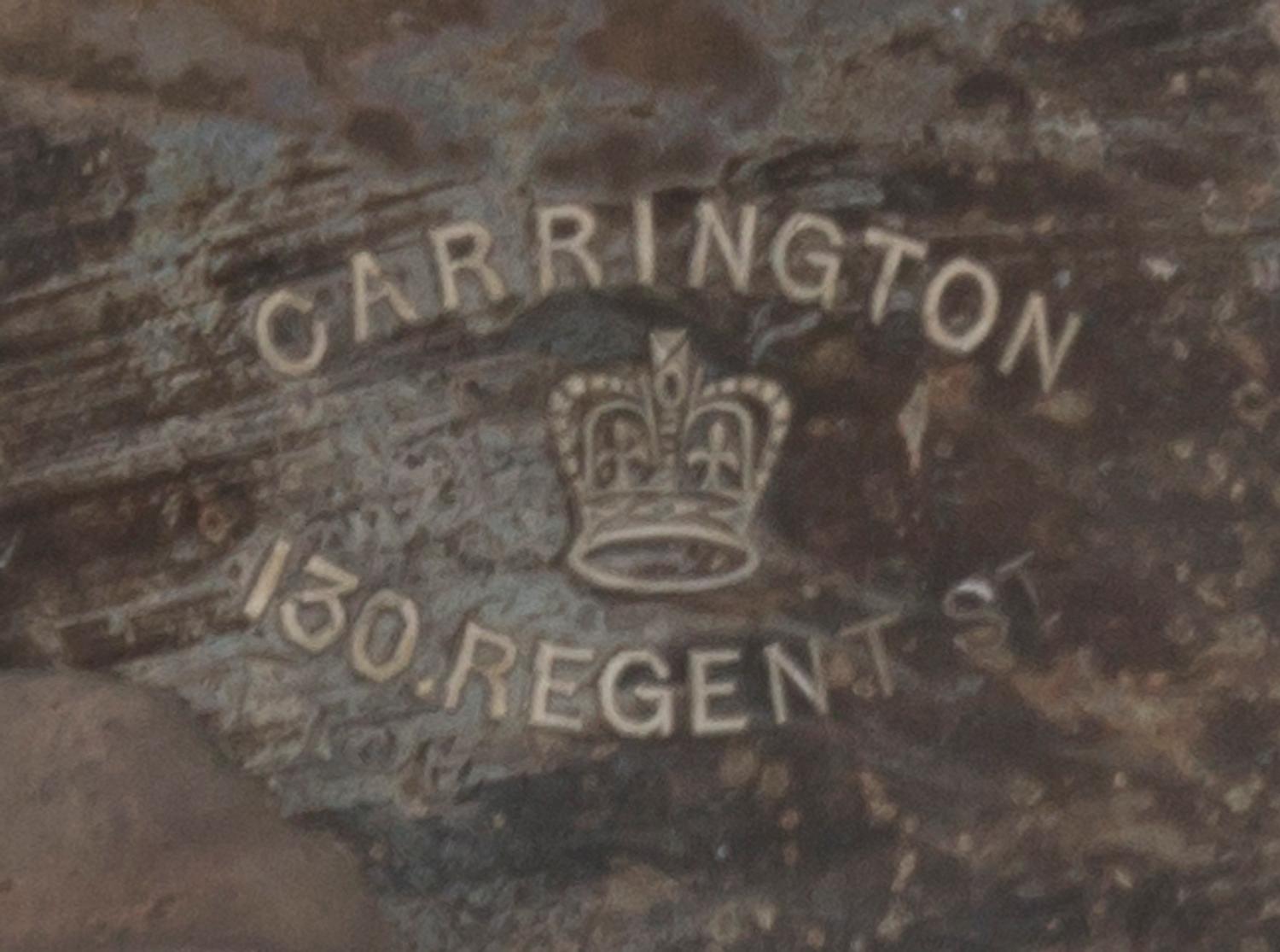 A Victorian Gilt-Silver Repeater Carriage Clock, Carrington & Co, Height over handle 6 1/4 inches.