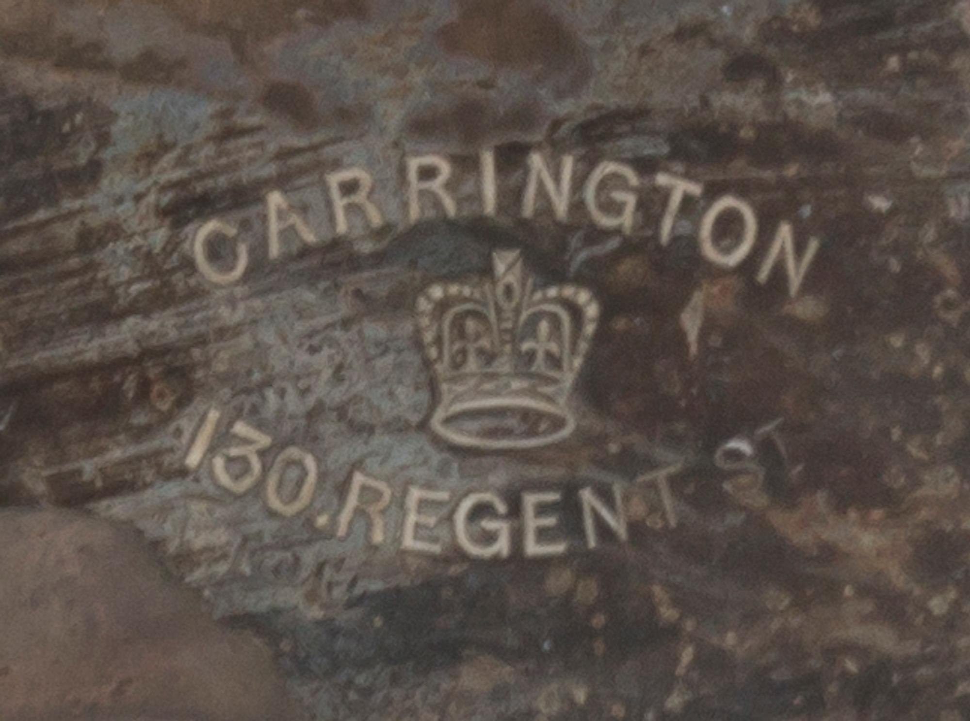 A Victorian Gilt-Silver Repeater Carriage Clock, Carrington & Co, Height over handle 6 1/4 inches.