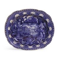 A Group of Staffordshire Historical Blue States Design Transferware, James and Ralph Clews, Cobridge, 1819-1836