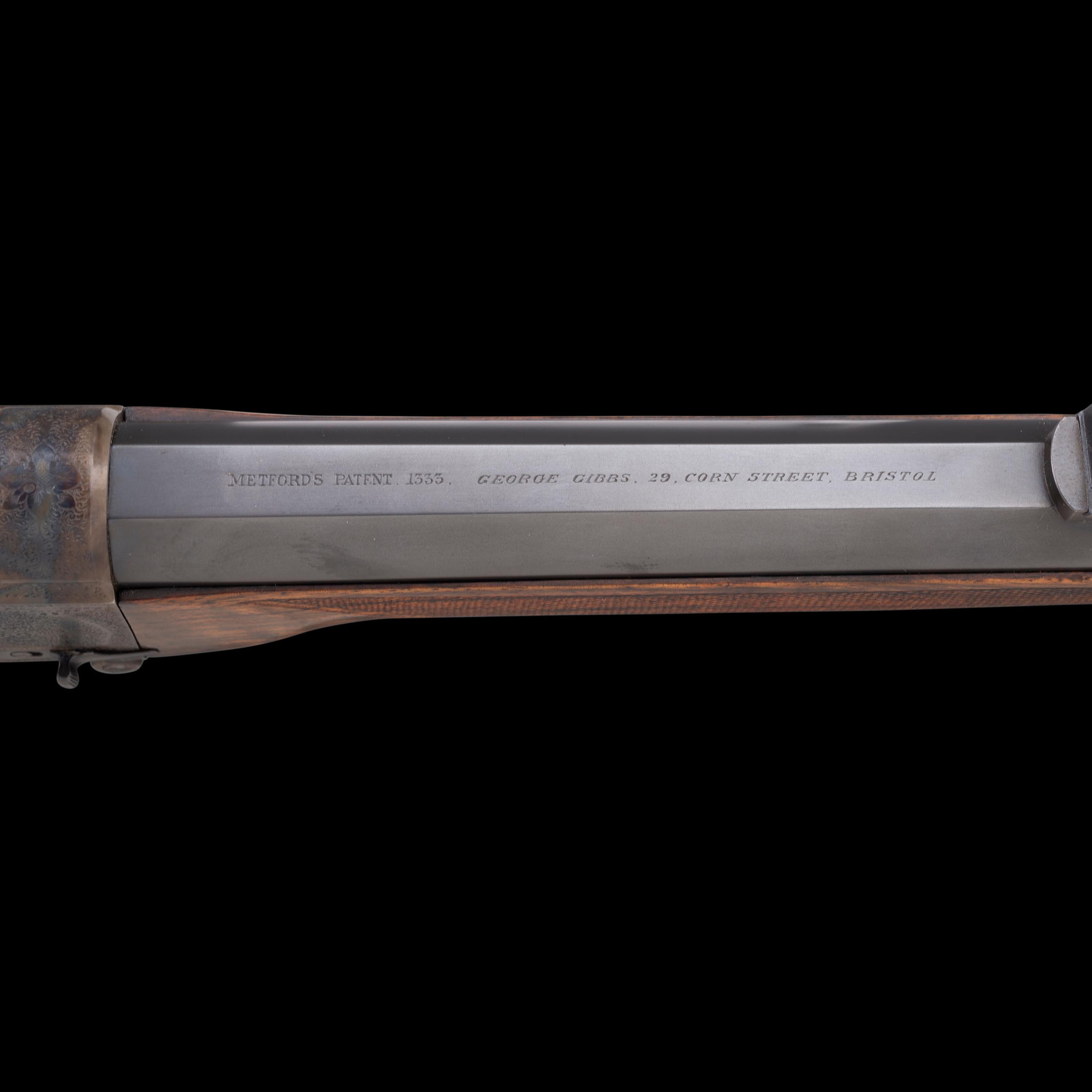 **George Gibbs Bristol Farquharson Falling Block Metford's Patent 48 Bore Rifle