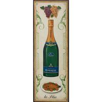 A Champagne Pommery and la Plie Painted Advertising Panel