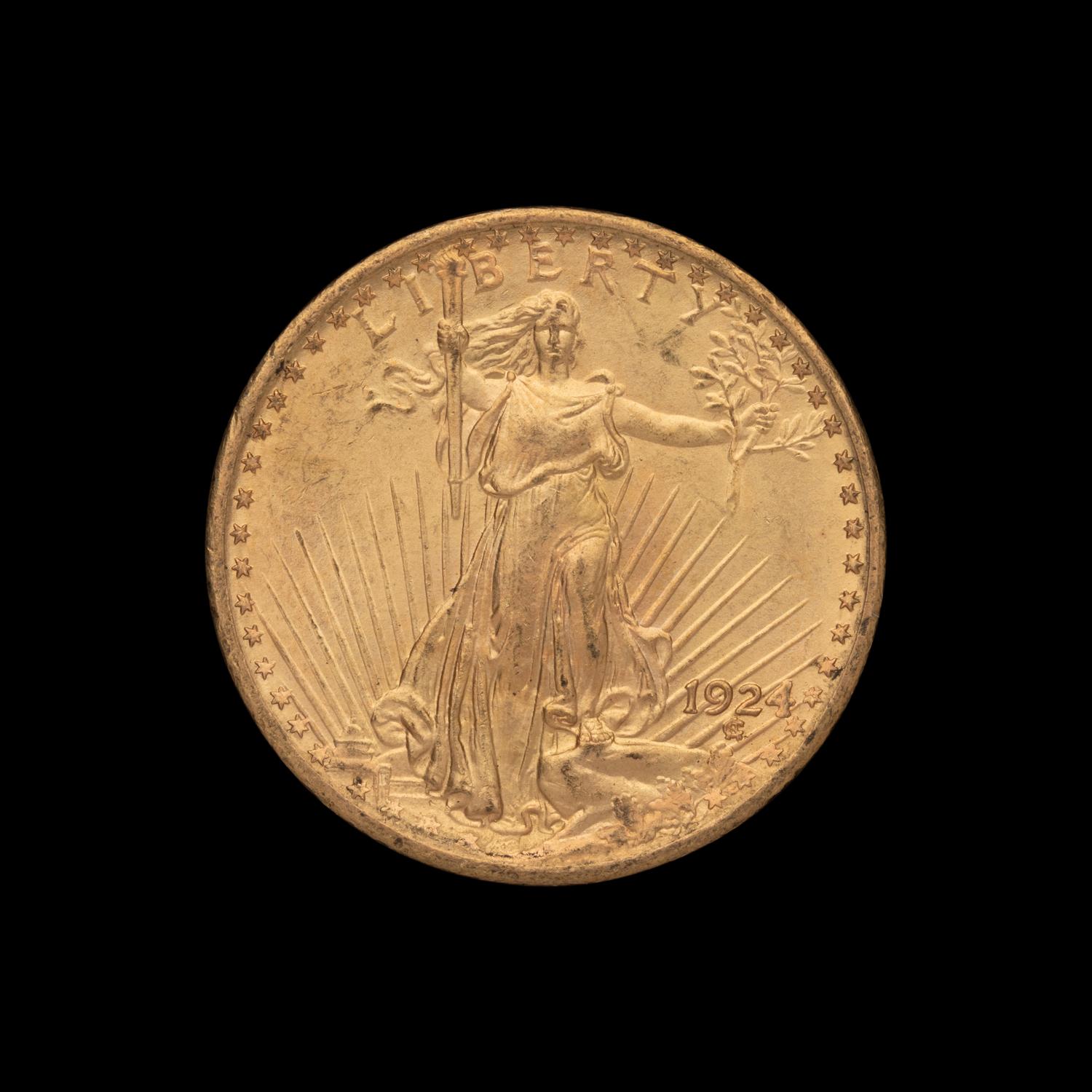 A 1924 Saint Gaudens $20 Gold Coin