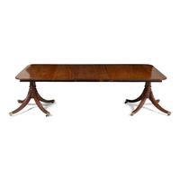 A George III Mahogany Double-Pedestal Dining Table