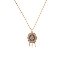 ANTIQUE, EGYPTIAN REVIVAL MICROMOSAIC PENDANT NECKLACE