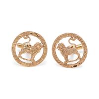 YELLOW GOLD LEO CUFFLINKS