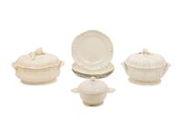A Collection of French Pont-Aux-Choux Faïence Articles