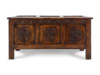 A Charles II Carved Oak Coffer